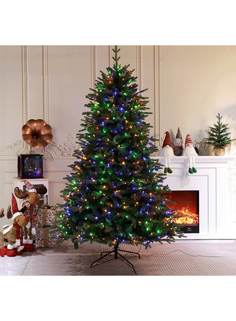 جورونب شجرة عيد الميلاد الاصطناعية 1.2 متر/1.5 متر/1.8 متر/2.1 متر/2.4 متر/3 متر مع أطراف الفروع، شجرة عيد الميلاد مع 3 أوضاع إضاءة مختلفة، سهلة التجميع مع حامل معدني وفروع مفصلية - Image 5