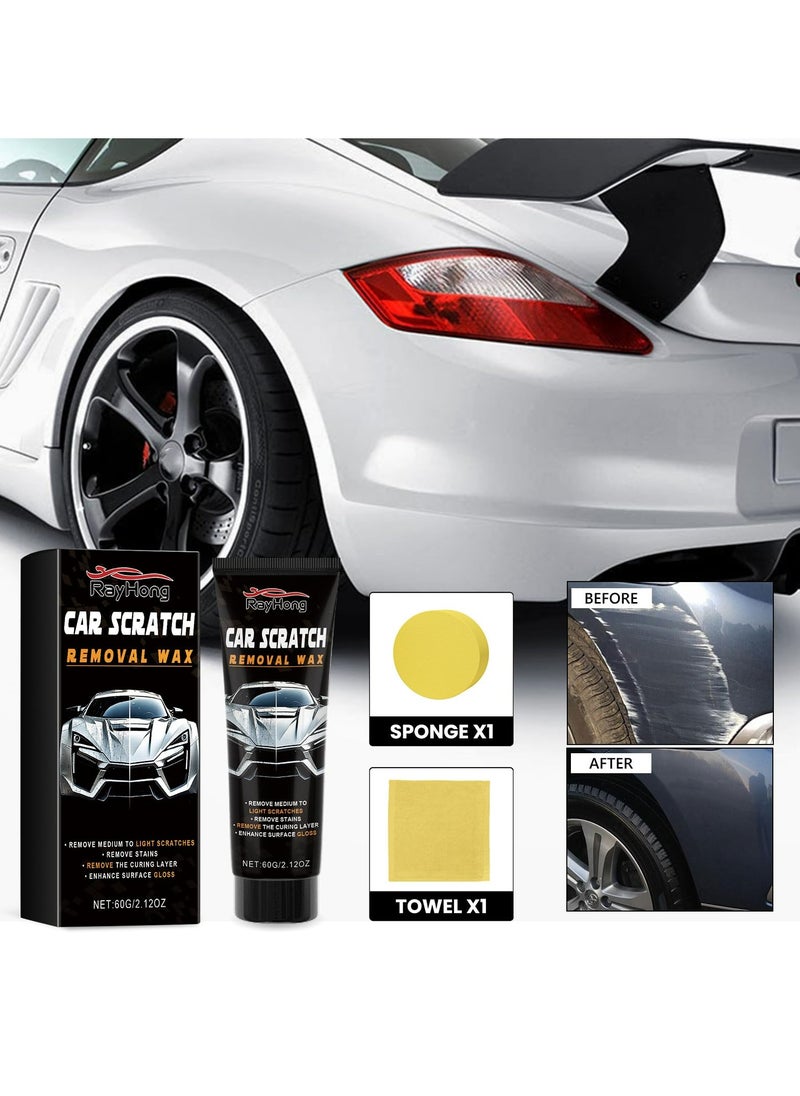 Beauenty 3PCS Car Scratch Remover - New Car Scratch Remover for Vehicles, Car Scratch Repair Paste, Car Polishing Wax, Premium Scratch Remover Kit with Wipe and Sponge for Vehicles for Deep Scratches  - Image 3