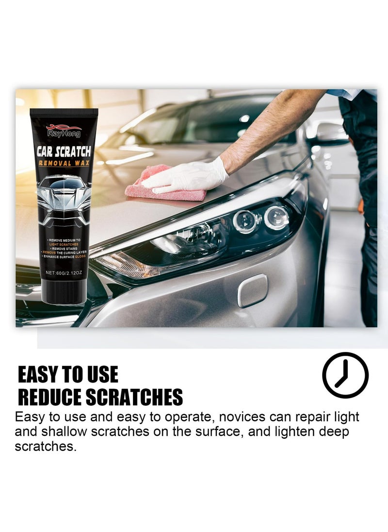 Beauenty 3PCS Car Scratch Remover - New Car Scratch Remover for Vehicles, Car Scratch Repair Paste, Car Polishing Wax, Premium Scratch Remover Kit with Wipe and Sponge for Vehicles for Deep Scratches  - Image 2