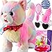 Marsjoy Rainbow Walking Cat Toy for Kids Kitty Toys for Girls Kitten Set That Talking Meows Singing Dancing Repeat What You Say Touch and Voice Control Plush Electronic Robot Kitties for Baby Toddlers - Image 2