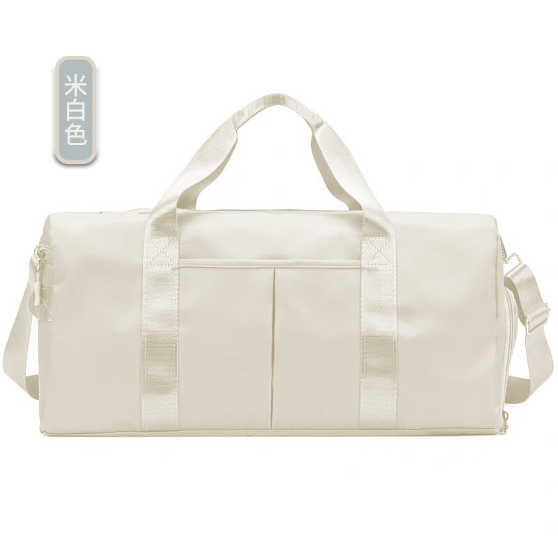 Generic Fashionable Large Capacity Gym Duffle Bag Rice White