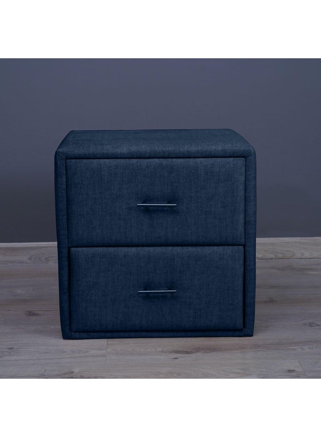 Pan Home Emirates Double Drawer Night Stand-Chanel~Navy Blue  - Image 3