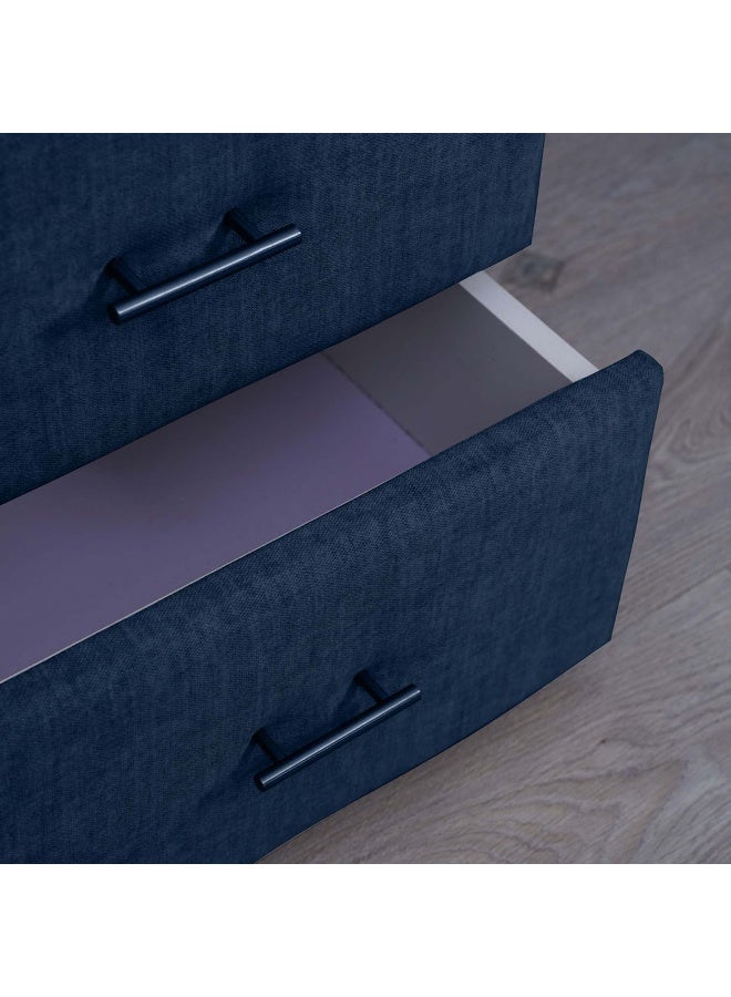 Pan Home Emirates Double Drawer Night Stand-Chanel~Navy Blue  - Image 2