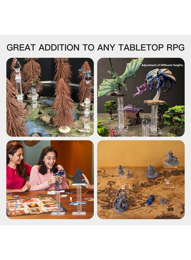 Kalami 2 Sets Flying Miniatures Magnetic Combat Riser for DND with 2" Base, 3D Single Flyer Riser for TTRPGS and Board Games - Image 5