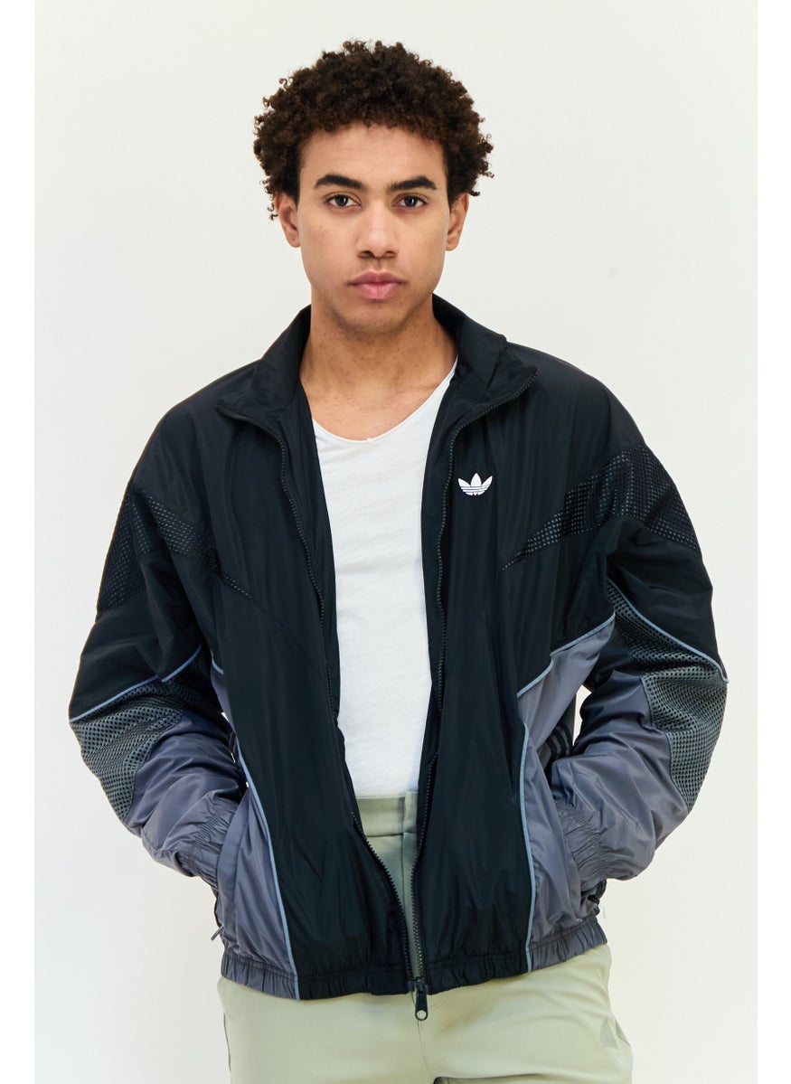 adidas Originals Men Sportswear Fit Long Sleeve Outdoor Track Top, Black  - Image 1