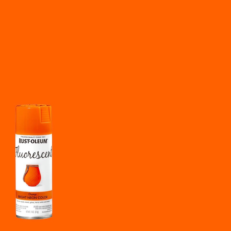Rust-Oleum 1954830 Fluorescent Spray Paint - 11 Ounce Bright Neon Orange - Image 2