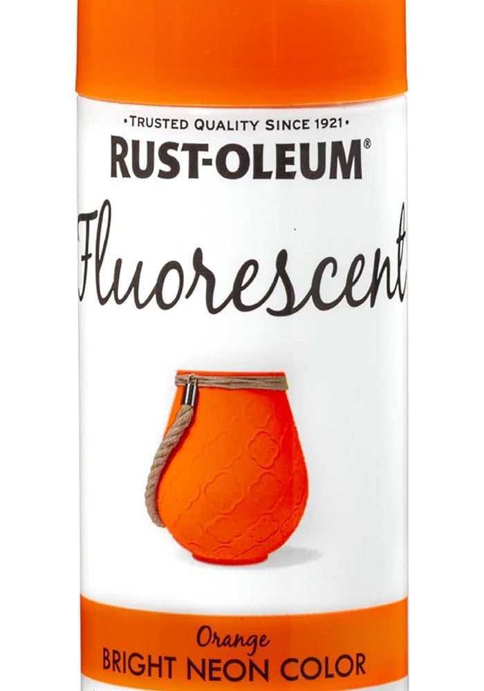Rust-Oleum 1954830 Fluorescent Spray Paint - 11 Ounce Bright Neon Orange - Image 1