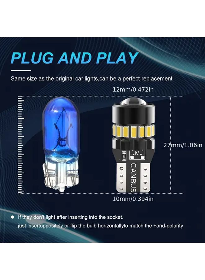 2PCS RV LED Interior Lighting Kit 720 Degree Spherical 300 Percent Brighter T10 W5W - Image 3