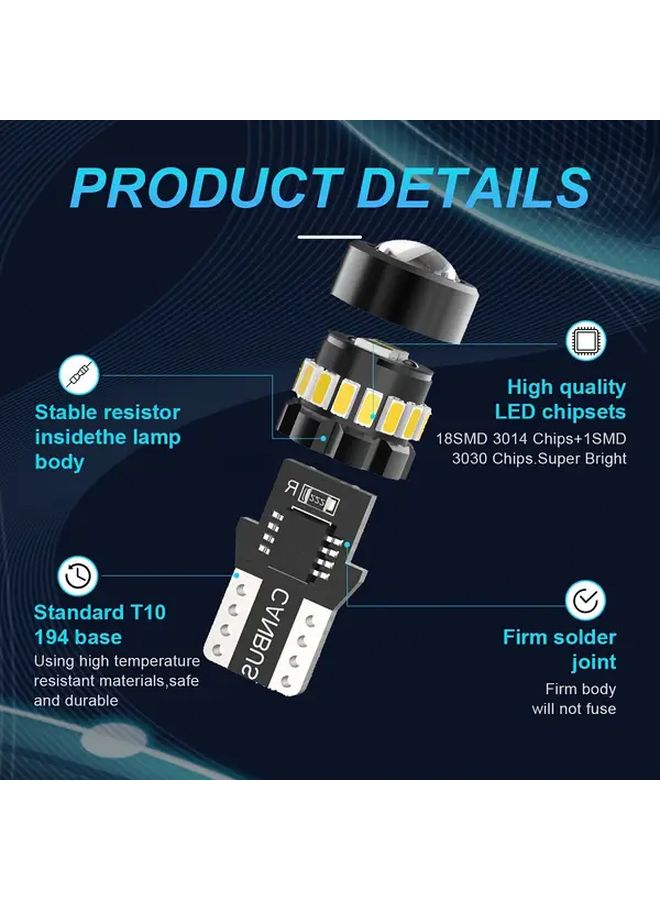 2PCS RV LED Interior Lighting Kit 720 Degree Spherical 300 Percent Brighter T10 W5W - Image 4