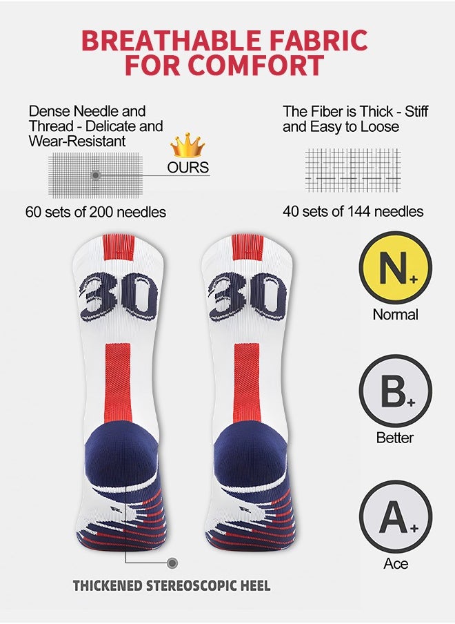 GROIC Elite Football Socks, Athletic Socks with 3D Ankle Protection, Basketball Socks & Running Socks, Compression Cushion Sport Soccer Socks Unisex  - Image 3