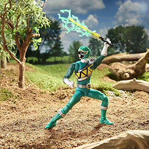 Power Rangers Lightning Collection Dino Charge Green Ranger 6-Inch Premium Collectible Action Figure Toy with Accessories, Ages 4 and Up - Image 5