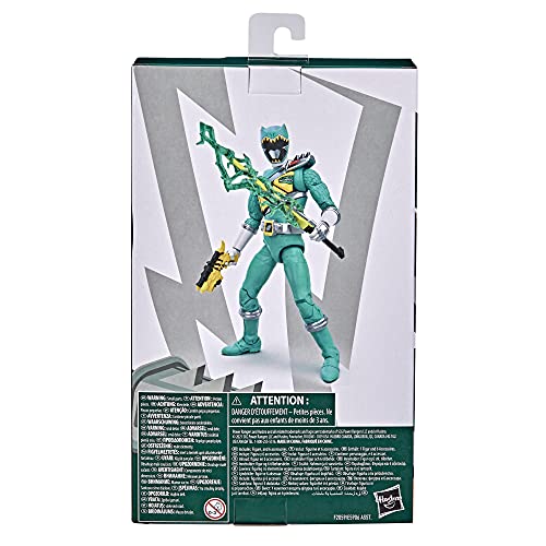 Power Rangers Lightning Collection Dino Charge Green Ranger 6-Inch Premium Collectible Action Figure Toy with Accessories, Ages 4 and Up - Image 3