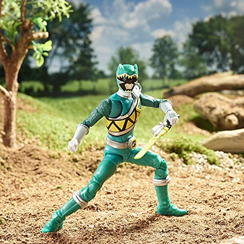 Power Rangers Lightning Collection Dino Charge Green Ranger 6-Inch Premium Collectible Action Figure Toy with Accessories, Ages 4 and Up - Image 4