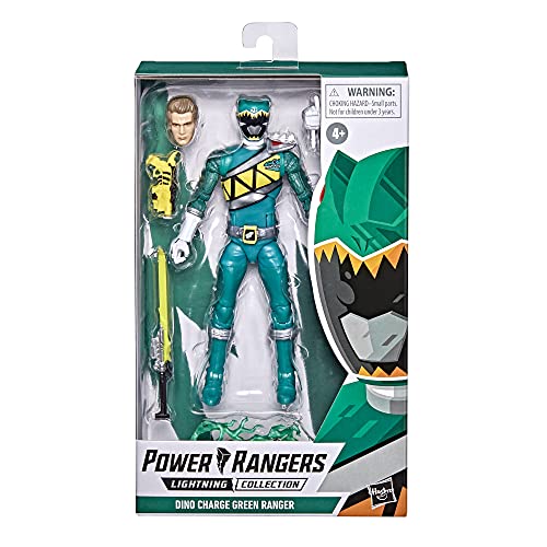 Power Rangers Lightning Collection Dino Charge Green Ranger 6-Inch Premium Collectible Action Figure Toy with Accessories, Ages 4 and Up - Image 2