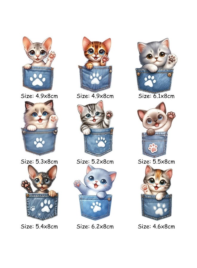 Generic Animal Custom Patch 9Pcs Pocket Animals Decals Thermal Patches New Washable Diy Garment Accessory Heat Transfer 