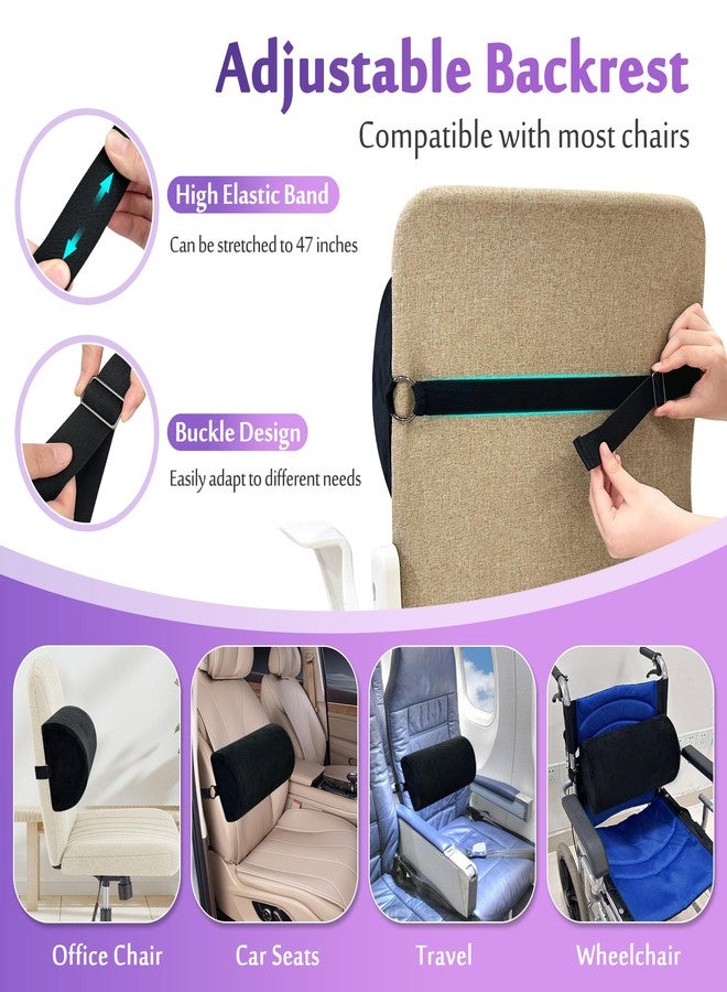 AOSSA BBL Pillow Back Support, Brazilian Butt Lift After Surgery, BBL Chair Lumbar Pillow for Sitting, Driving, Toilet Seat Cushion, BBL Essentials for Women Recovery (Back Support Only) Black - Image 4