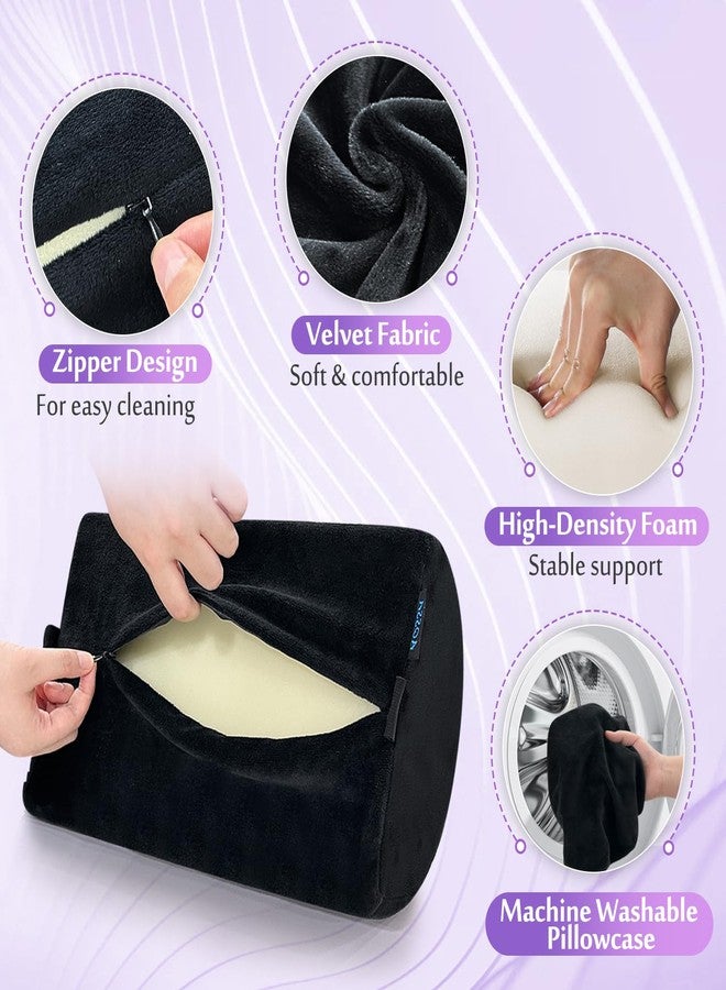 AOSSA BBL Pillow Back Support, Brazilian Butt Lift After Surgery, BBL Chair Lumbar Pillow for Sitting, Driving, Toilet Seat Cushion, BBL Essentials for Women Recovery (Back Support Only) Black - Image 2