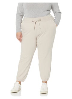 Calvin Klein Performance Women'S Elastic Cuff French Terry Jogger (Standard And Plus Size) Nu Beige 2X  - Image 1