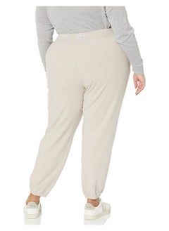 Calvin Klein Performance Women'S Elastic Cuff French Terry Jogger (Standard And Plus Size) Nu Beige 2X  - Image 2