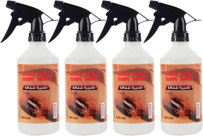 Combo Offer - Buy 4 PCS SAFI WAX SFW030 Car Paint Protection Spray – 500ml, Durable Wax for Sand and Long Drive Shield, Enhances Vehicle Exterior Shine (4, 4, Count) - Image 1