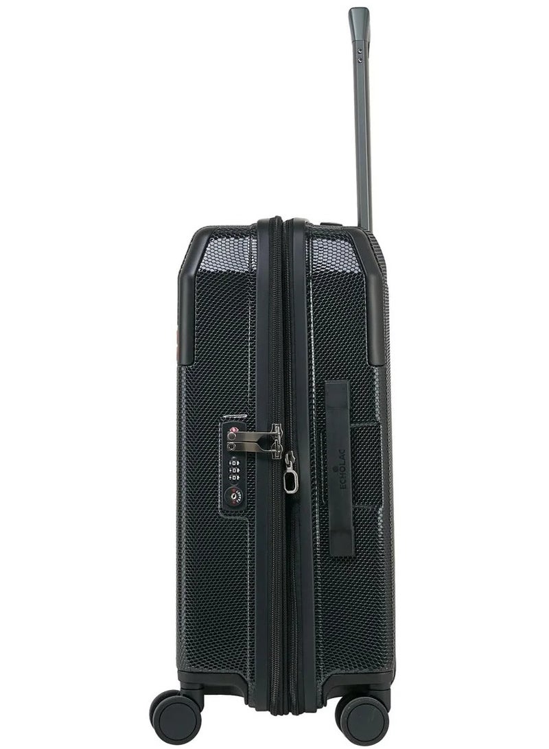 Echolac Logic 52 Cm 4 Double Wheeled Hardcase Luggage Trolley - Black - Image 4