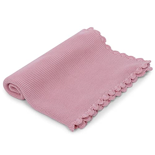 haus & kinder Knitted Baby Blanket with Cuddle Cloth, Breathable Baby Blankets Newborn, Baby Blanket for 0-2 Years, Cozy Blankets for Crib, Nursery & Stroller, New Born Baby Essentials | Musk Rose - Image 3