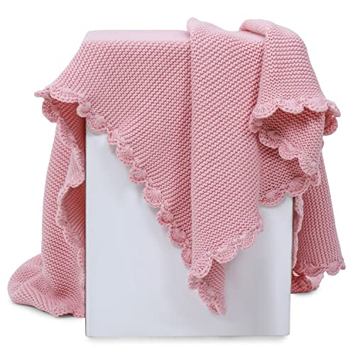 haus & kinder Knitted Baby Blanket with Cuddle Cloth, Breathable Baby Blankets Newborn, Baby Blanket for 0-2 Years, Cozy Blankets for Crib, Nursery & Stroller, New Born Baby Essentials | Musk Rose - Image 5