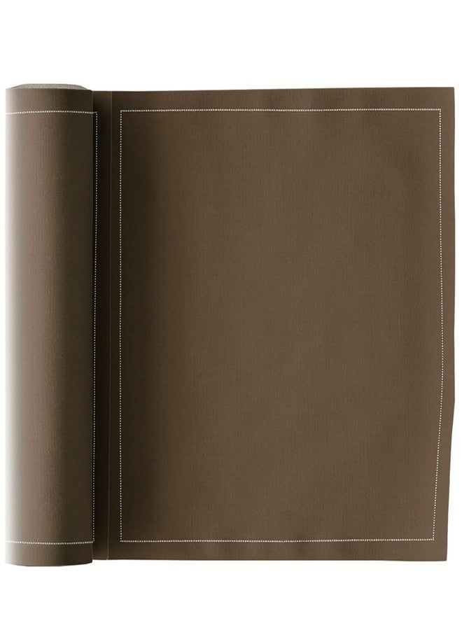 MY DRAP Cotton Luncheon Napkins, Washable and Reusable (25 Napkins, Taupe) - Image 1