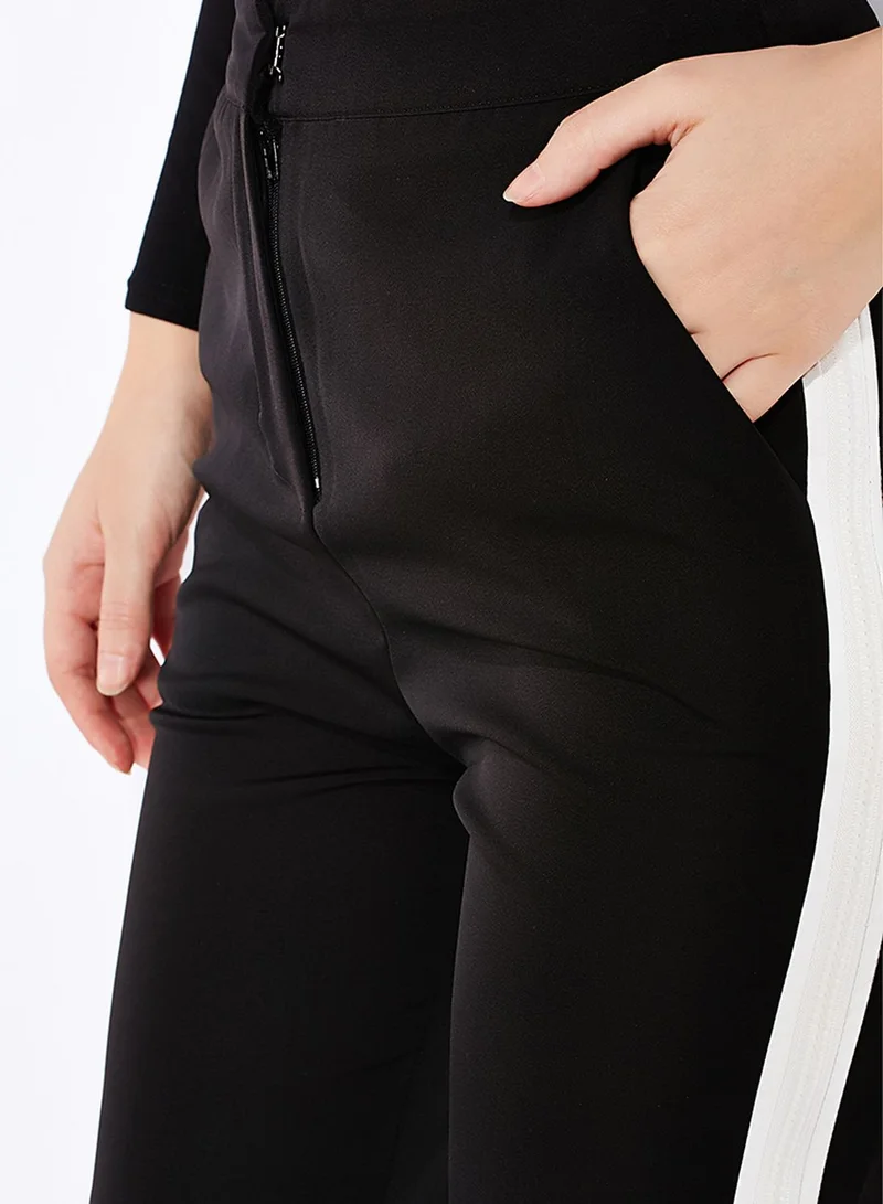 Missguided Contrast Side Cigarette Trousers