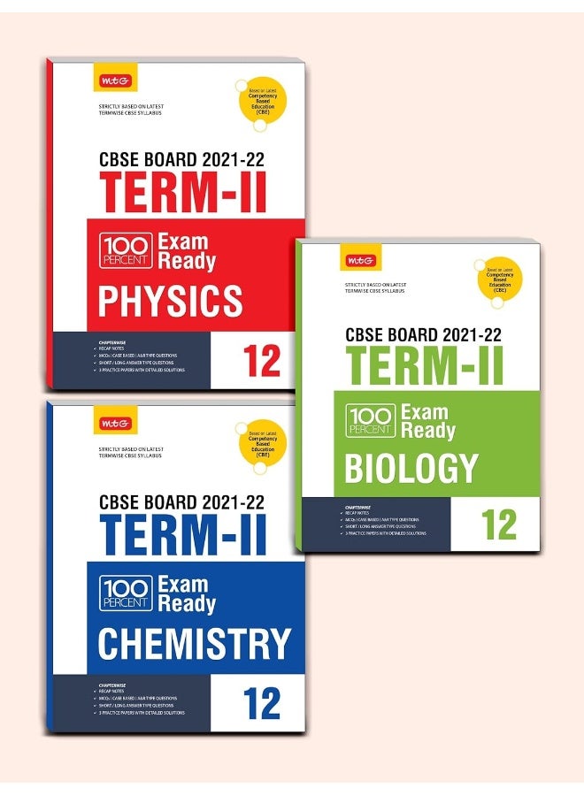 MTG 100 Percent Exam Ready Chemistry Term 2 Class 12 Book for CBSE Board Exam 2022 - MCQs, Case Based, Short / Long Answer type Questions (Based on Latest Termwise CBSE Syllabus) 