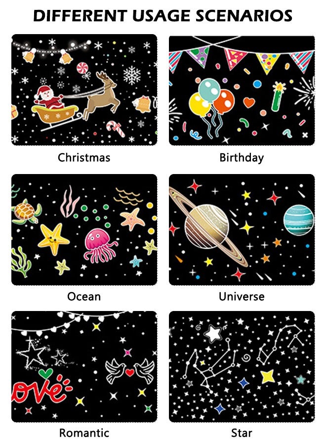 4-in-1 Night Light Projector with Timer and Remote Control, projector light,USB Rechargeable Night Lamp 360°Rotatable Sound Machine Baby Sleep Lighting Star Projector,Gifts for Kids - Image 3