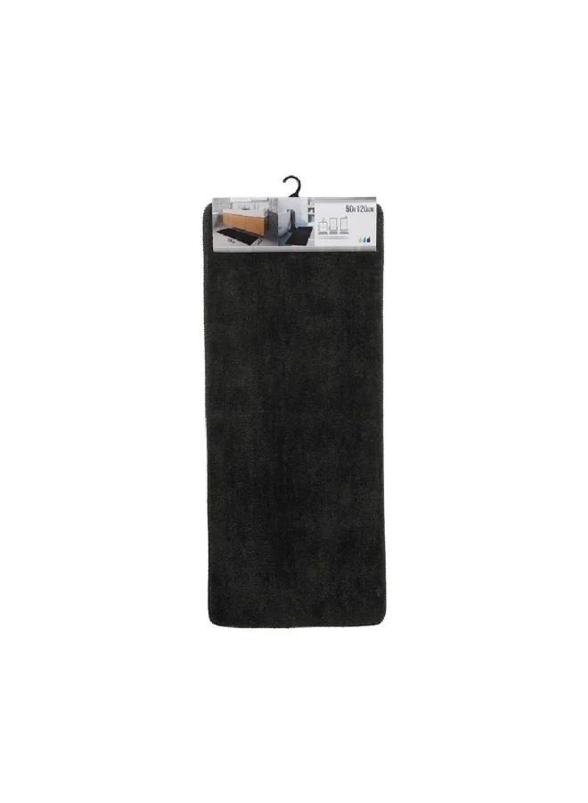 Tendance Large Double Sink Microfiber Bathroom Mat Black 50 x 120 cm 7741103