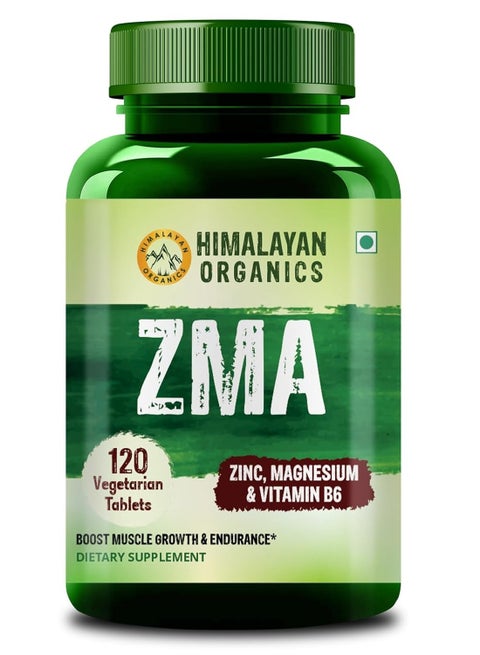 Himalayan Organics ZMA (Zinc Magnesium & Vitamin B6) 120 Vegetarian Tablets