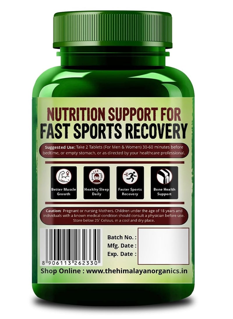 Himalayan organics Himalayan Organics ZMA (Zinc Magnesium & Vitamin B6) 120 Vegetarian Tablets  - Image 3