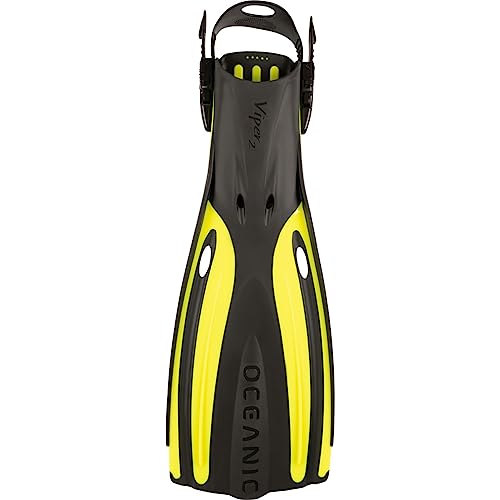 Oceanic Viper 2 Open Heel Scuba Dive Fins Neon Yellow Size Regular - Image 1
