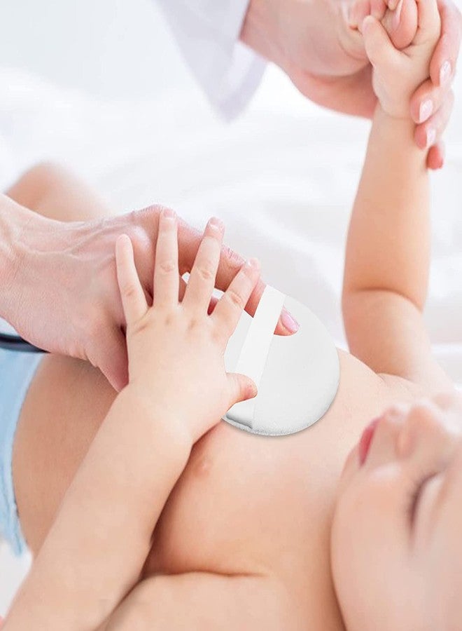 Aternal 4 PCS Large Powder Puff, 4.13 Inch Velour Body Powder Puff Round Fluffy Powder Puffs Ultra Soft Body Puff Washable for Loose Body Powder Face Powder Baby Powder Makeup with Ribbon - Image 5