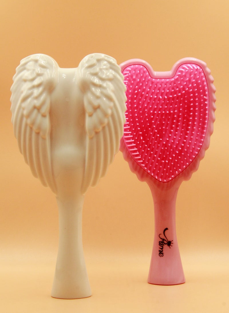 Prime Set of Wet Tangle Detangler Hairbrush comb for women 2 pcs - Image 1