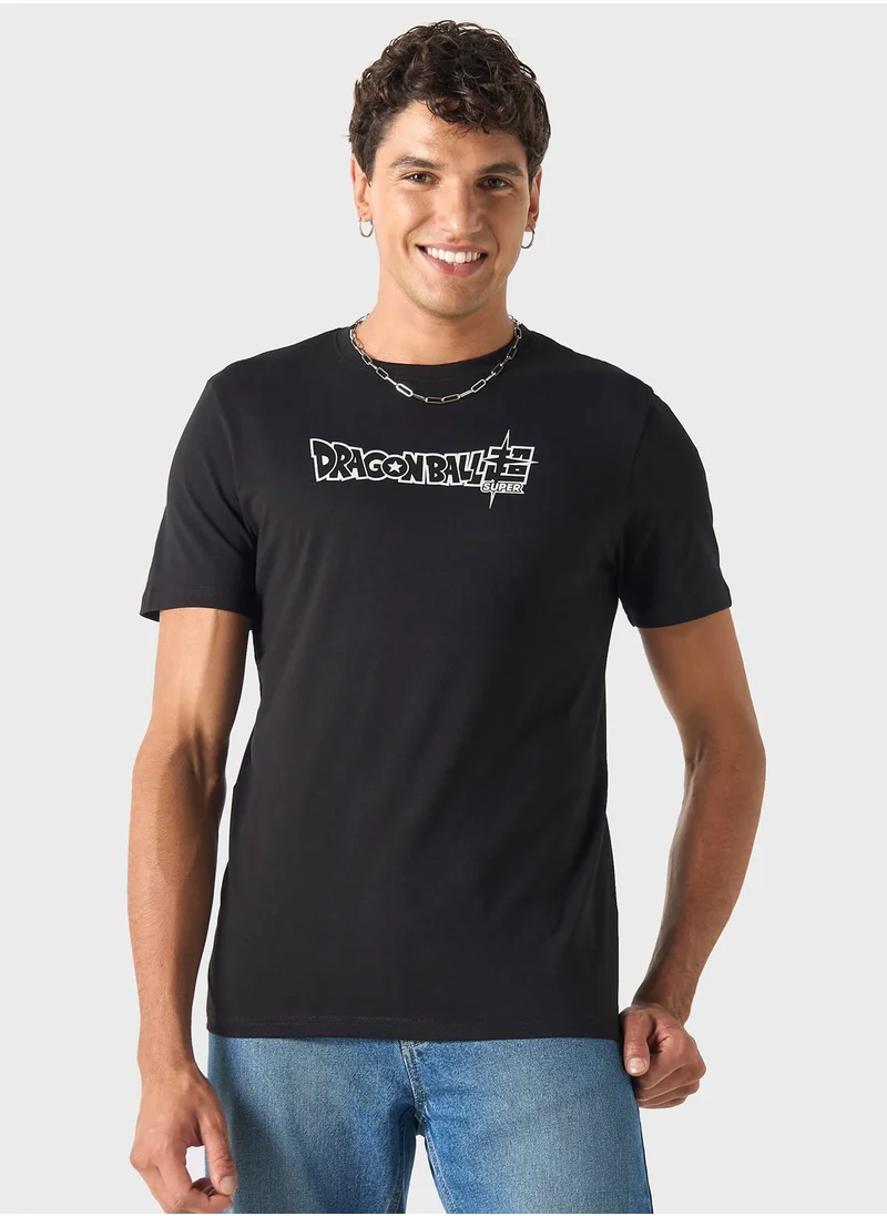 اس بي كاركترز Dragon Ball Z Print T-Shirt