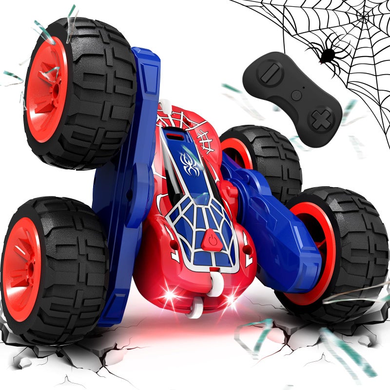 Tecnock Spider Remote Control Car 24GHz RC Cars with USBC Easy Charging 4WD Double Sided 360 Rotates Flips RC Stunt Car Toys Gift for Boys and Girls Ages 68 812 - Image 3