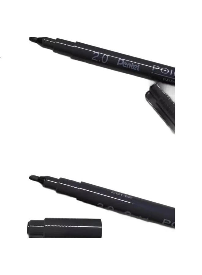 Pentel 0.4Mm Water-Based Drawing Needle Pen, Art Drawing Outlining Pen, Comic Design Line Pen, S20P-4A - Image 2