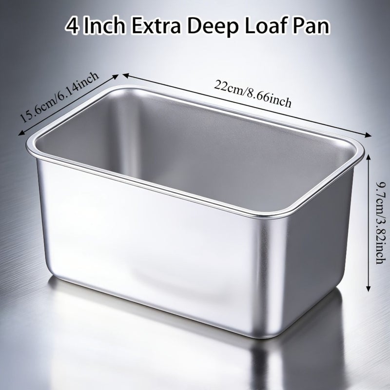 Stainless Steel Deepened Bread Baking Pans 2pcs Oven Dishwasher Safe - Image 3