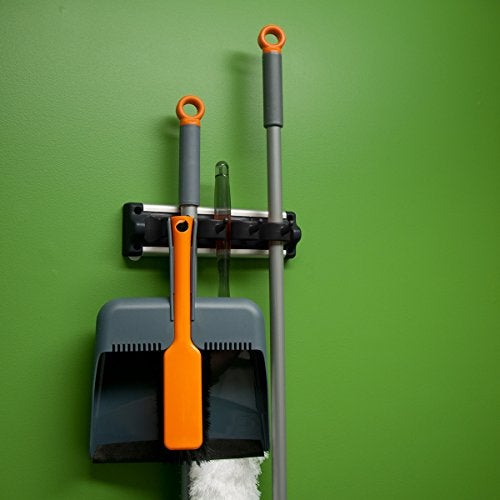 Casabella Grook 13.5" Wall-Mount Broom and Mop Holder, Medium - Image 2