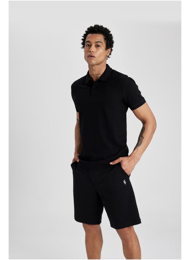 Man Standart Fit Knitted Shorts
