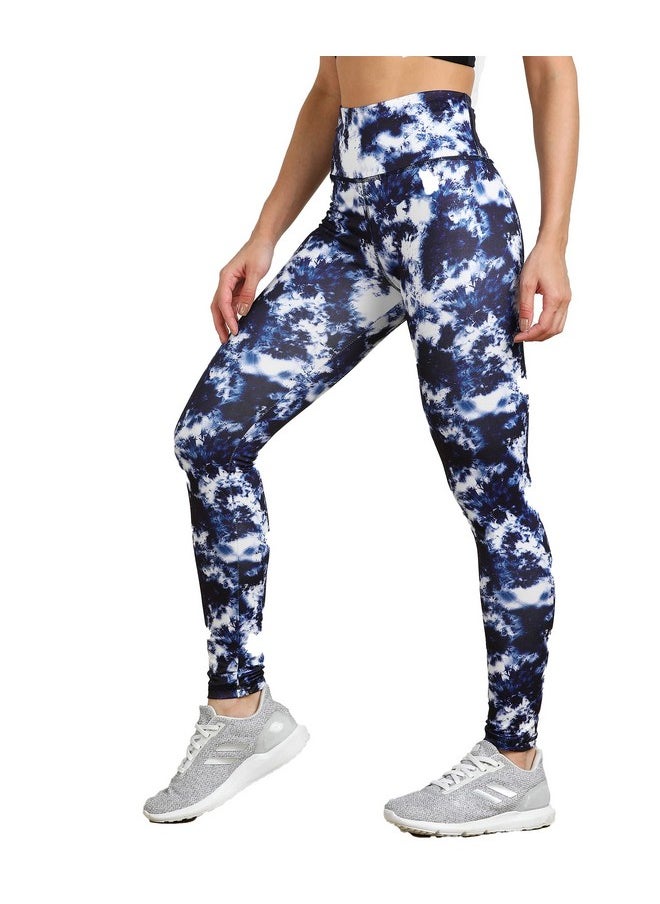 حجر ورق مقص - بنطال ضيق نسائي ضيق من مزيج البوليستر من روك بيبر سكيسورز (ONSWG-TIGHTS-TIE-BLUE-3XL_Blue_3XL) - Image 1