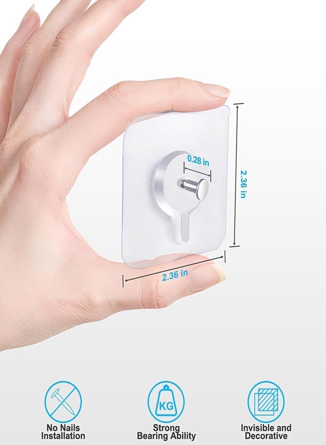 VOLDOT Photo Frame Hooks for Wall Without Drilling, 10 Pack Self Adhesive Hooks for Wall Heavy Duty Strong Nail Free for Hanging Photo Frame (10 pcs) - Image 3