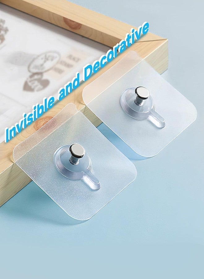 VOLDOT Photo Frame Hooks for Wall Without Drilling, 10 Pack Self Adhesive Hooks for Wall Heavy Duty Strong Nail Free for Hanging Photo Frame (10 pcs) - Image 2