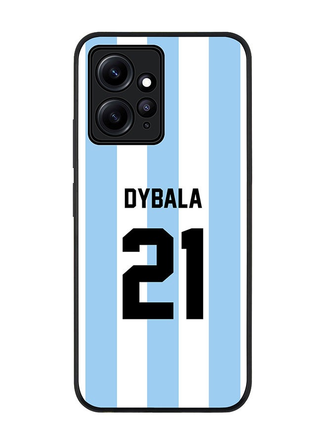 Stylizedd Rugged Black edge case for Redmi Note 12 4G Slim fit Soft Case Flexible Rubber Edges Anti Drop TPU Gel Thin Cover-Argentina Player Name - Dybala - Image 1