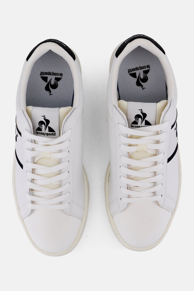 le coq sportif Men Classic Soft Lace Up Casual Shoes, White  - Image 3
