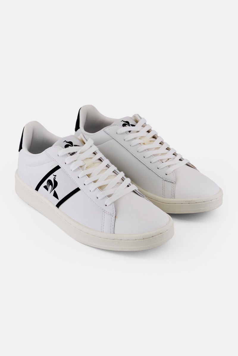 le coq sportif Men Classic Soft Lace Up Casual Shoes, White  - Image 1