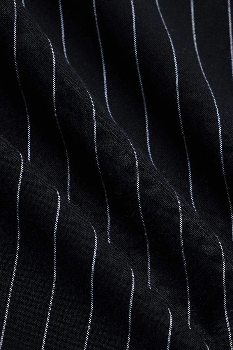 SNITCH 100% Cotton Mandarin Stripes Plus Size Shirt